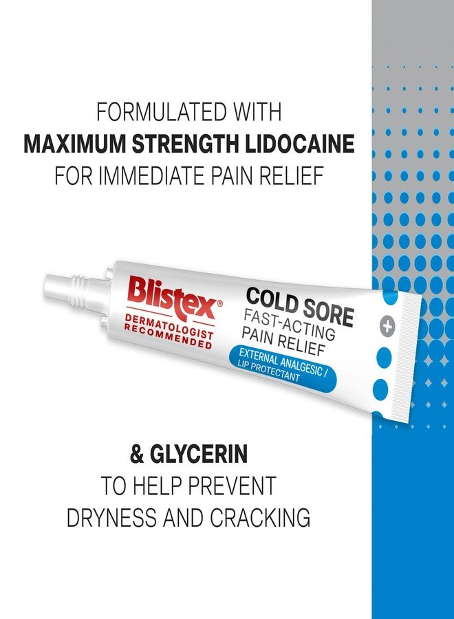 Blistex Cold Sore Fast-Acting Pain Relief Maximum Strength Lidocaine Formula – Cold Sore Symptom Relief Cream – Provides Immediate Relief- 1 Count, 4.25g/0.15oz - Image 4